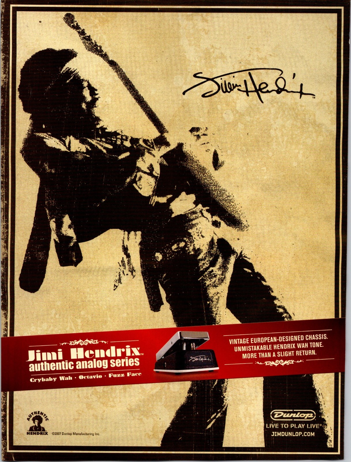 [Jim Dunlop] Jimi Hendrix / Poster Strap (JH04) ジミ・ヘンドリックス ストラップ JIMI HENDRIX™ POSTER STRAP - Dunlop