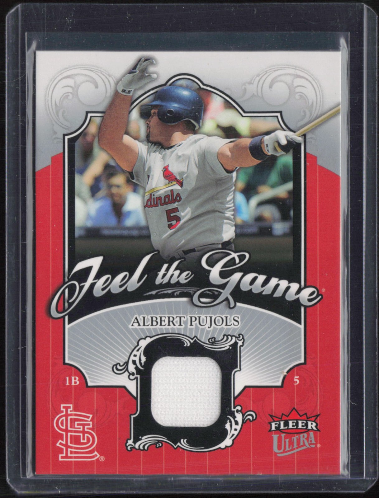 2006 Fleer Ultra Feel The Game Albert Pujols Game Used Jersey