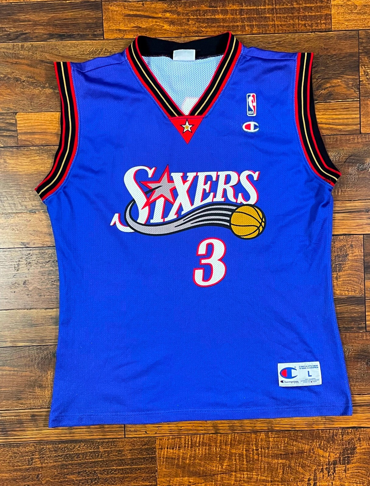 SIXERS IVerson 3 メッシュジャージ SIXERS IVerson 3 メッシュジャージ Vtg Allen Iverson #3