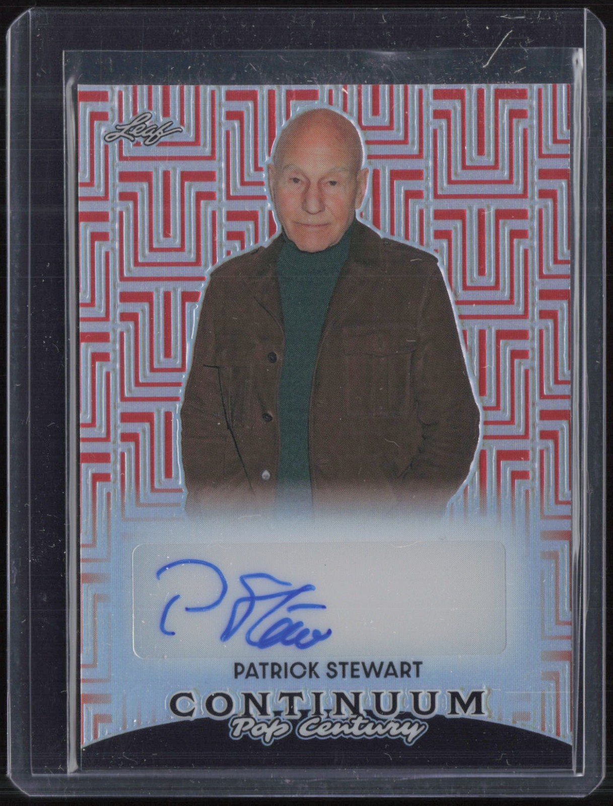 2023 Leaf Pop Century Continuum Red Patrick Stewart 2/49 Auto Autograph