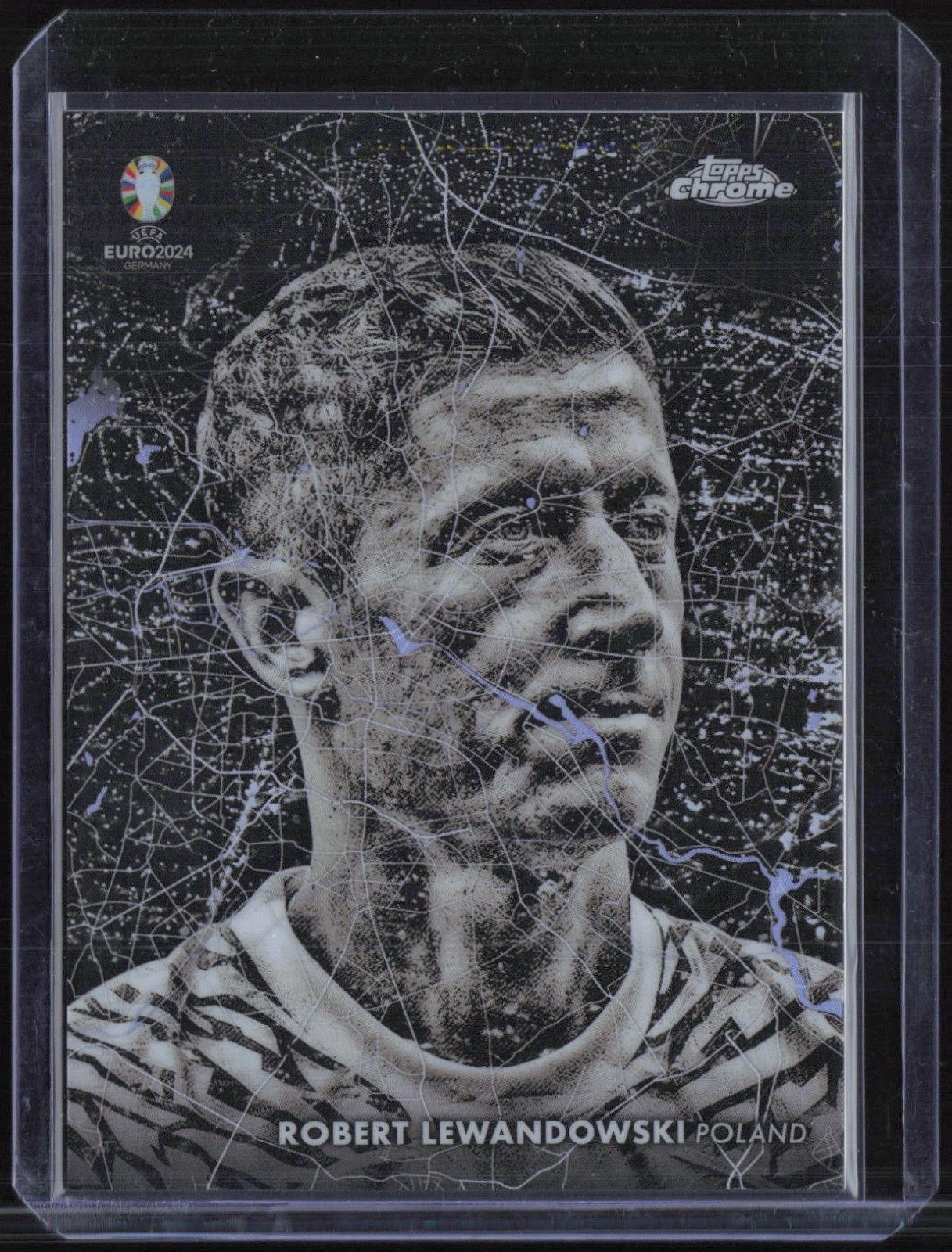 2024 Topps Chrome Black Portrait Soccer #BN9 Robert Lewandowski SP Case Hit