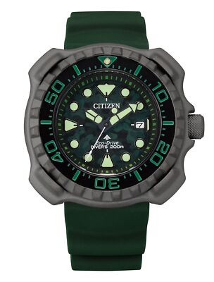 Pre-owned Citizen Promaster Bn0228-06w Men Watch Marine Diver`s 200m Eco-drive Titanium