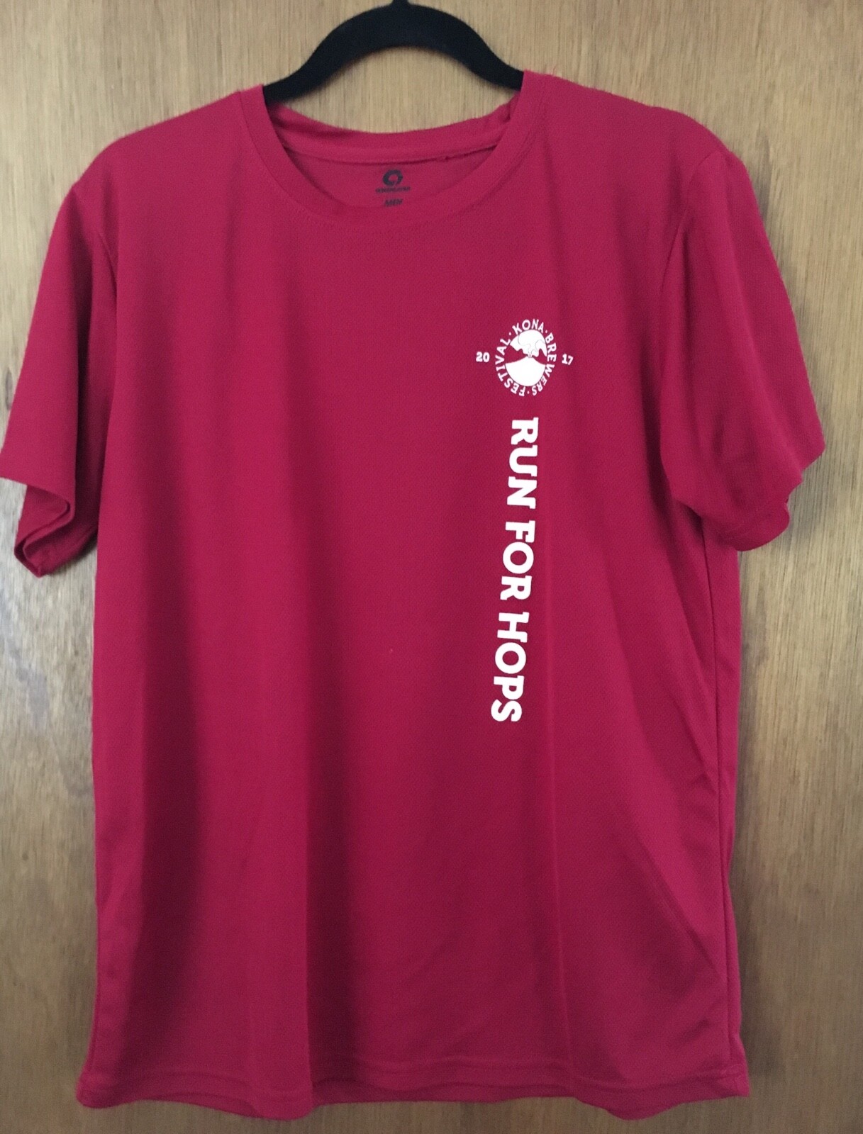 2017 Kona Brewers Festival - RUN FOR HOPS - Race Tee Shirt  - Men's Medium