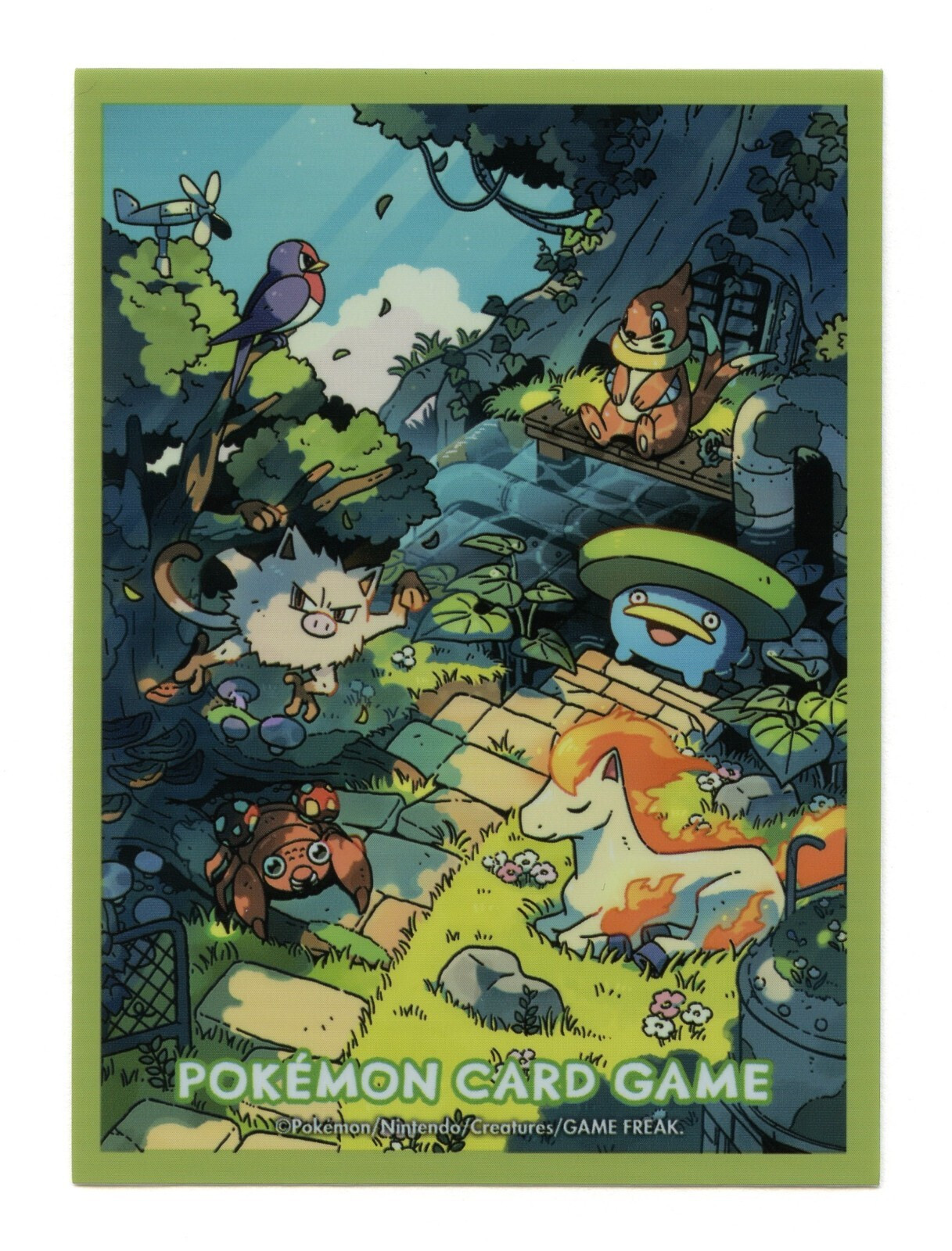 トップス poke Pokemon Center Japan Card Sleeve Ponyta Lotad Mankey Buizel