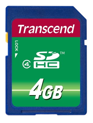 Transcend SDHC Card 4GB Class4 TS4GSDHC4