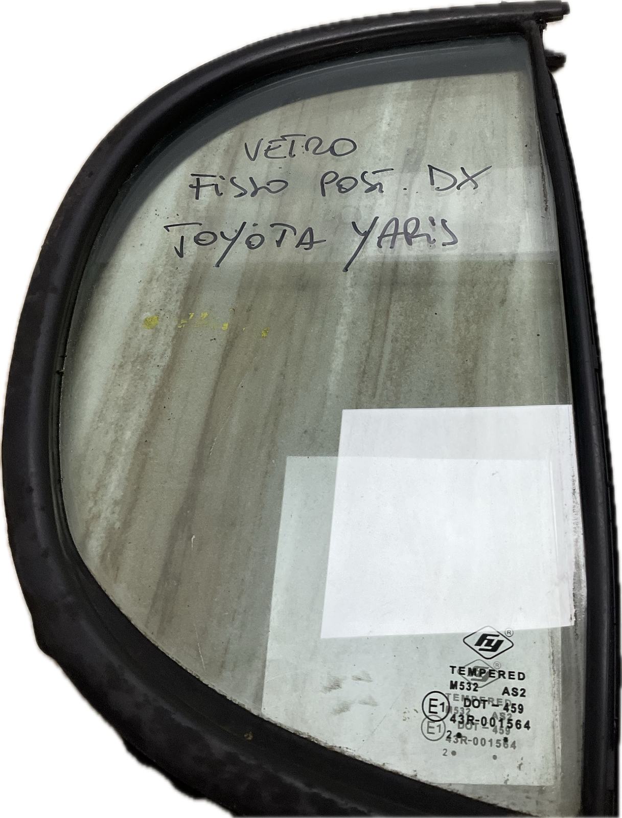 Vetro fisso posteriore destro per modello TOYOTA YARIS anno 2004 ricambio usato