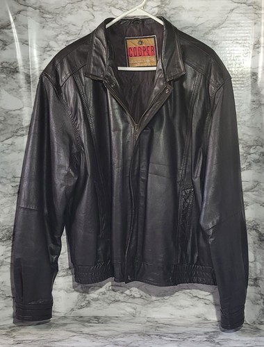 Beautiful Vintage Leather Jacket. XL. Bomber Style. Cooper