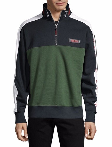 

Спортивная толстовка на флисовой подкладке Perry Ellis America с молнией 1/4 (мужской размер, Multicolor
