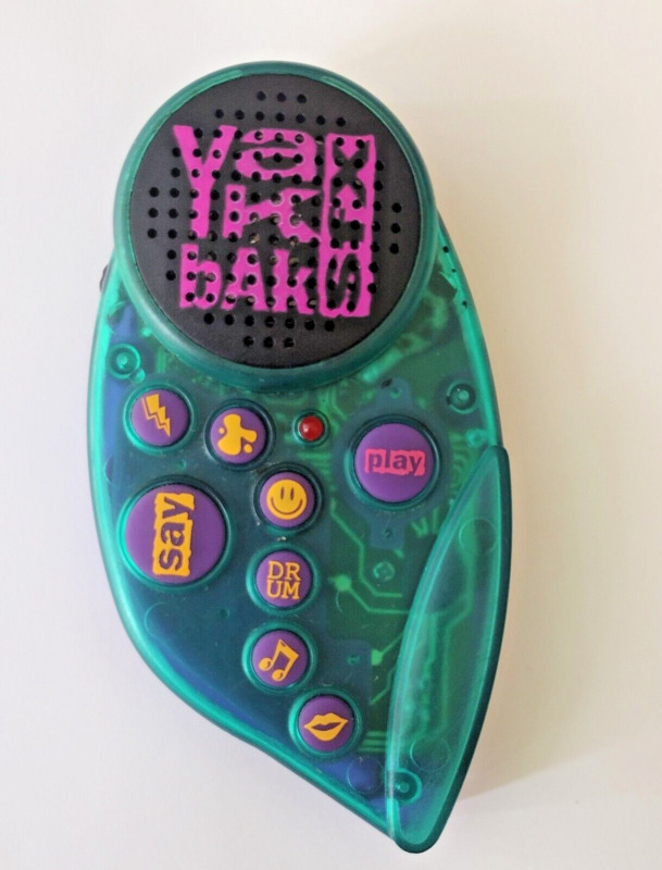 VTG YAKBAK SFX Teal 1995 YES! Gear Voice FX Recorder  Talking Toy - Works Great!
