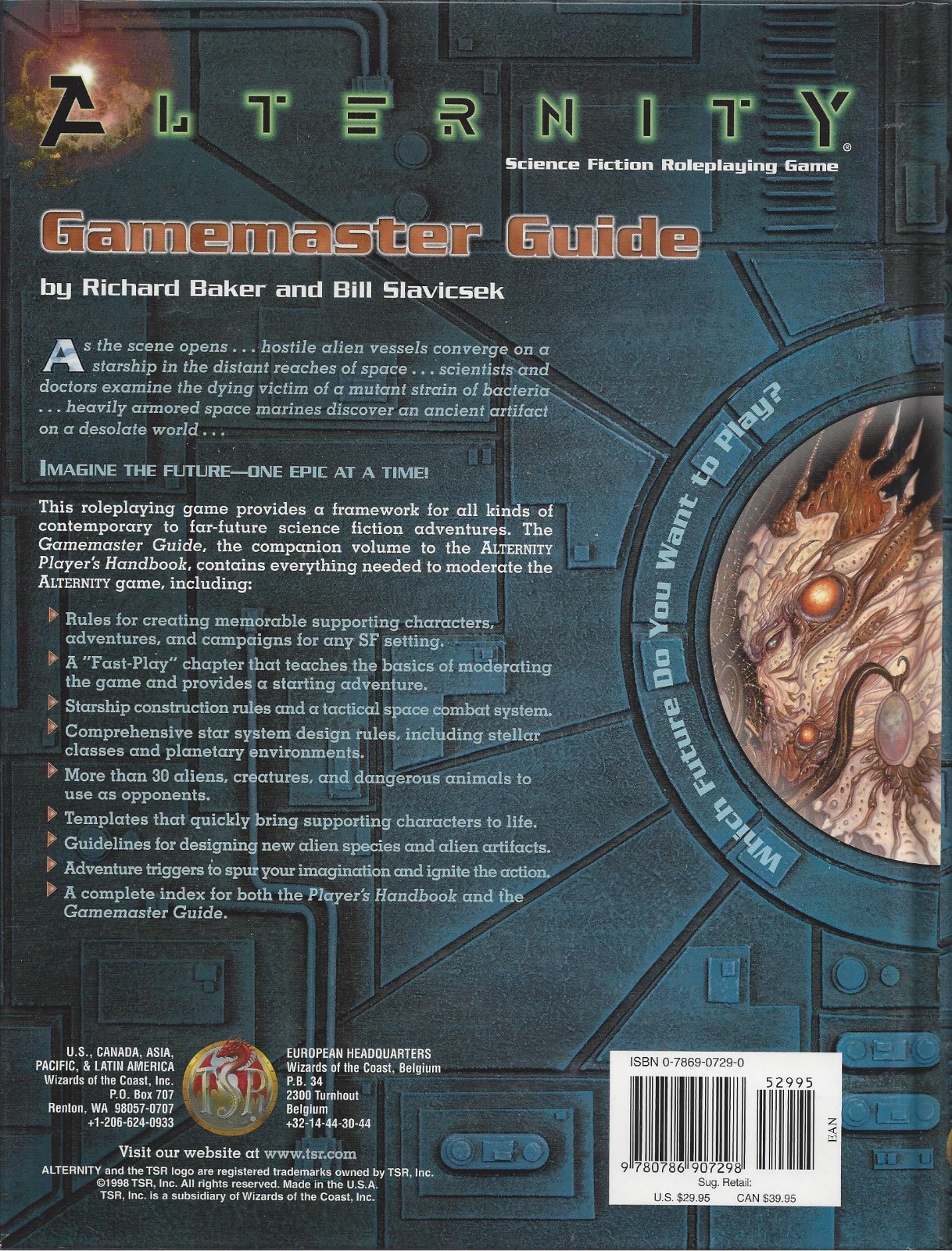 Alternity  HC  Gamemaster Guide  NEW  OOP  TSR 2801