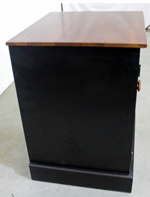 Ethan Allen Impressions Cherry Ebonized Nightstand Cabinet