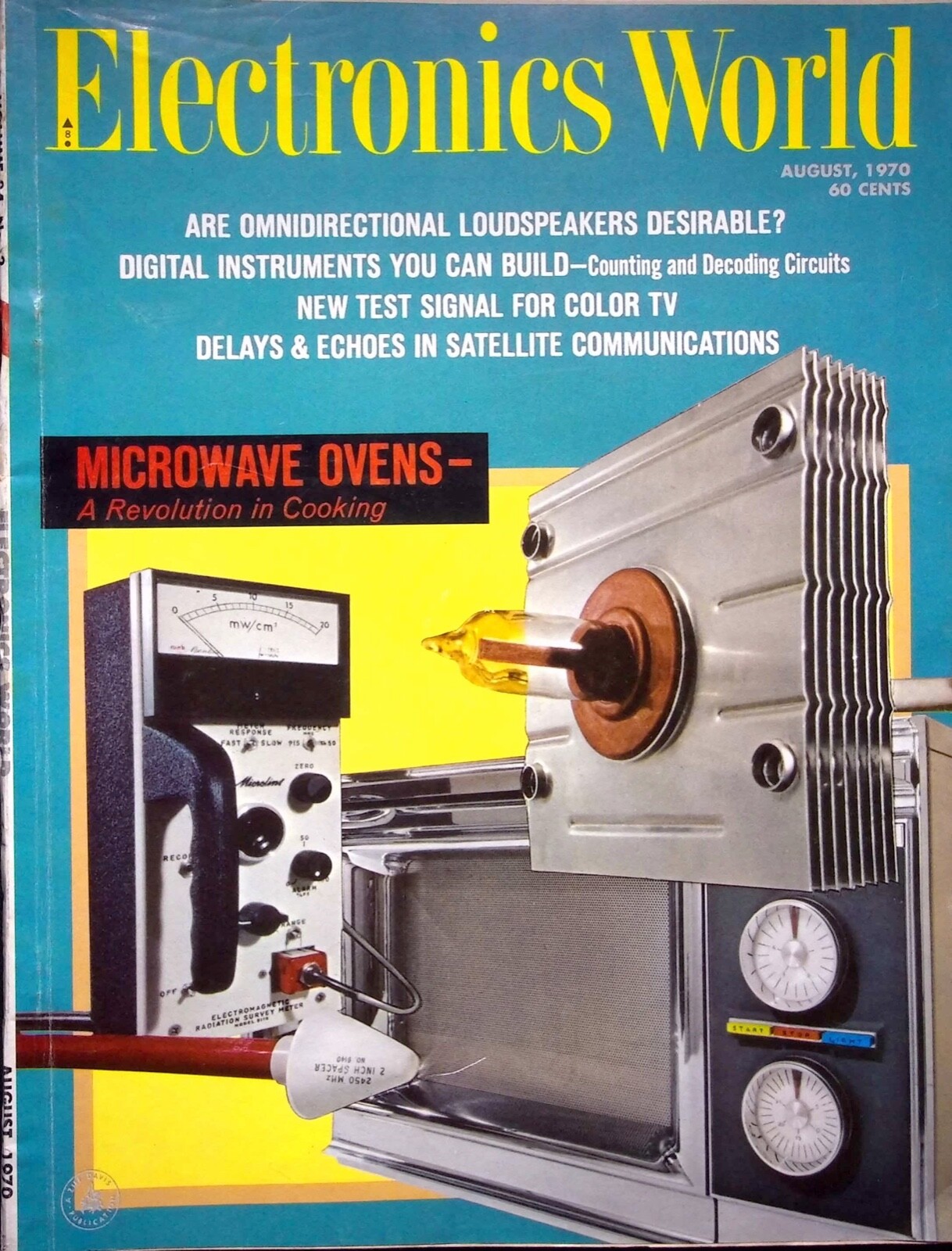 MICROWAVE OVENS - ELECTRONICS WORLD MAGAZINE, AUGUST. 1970