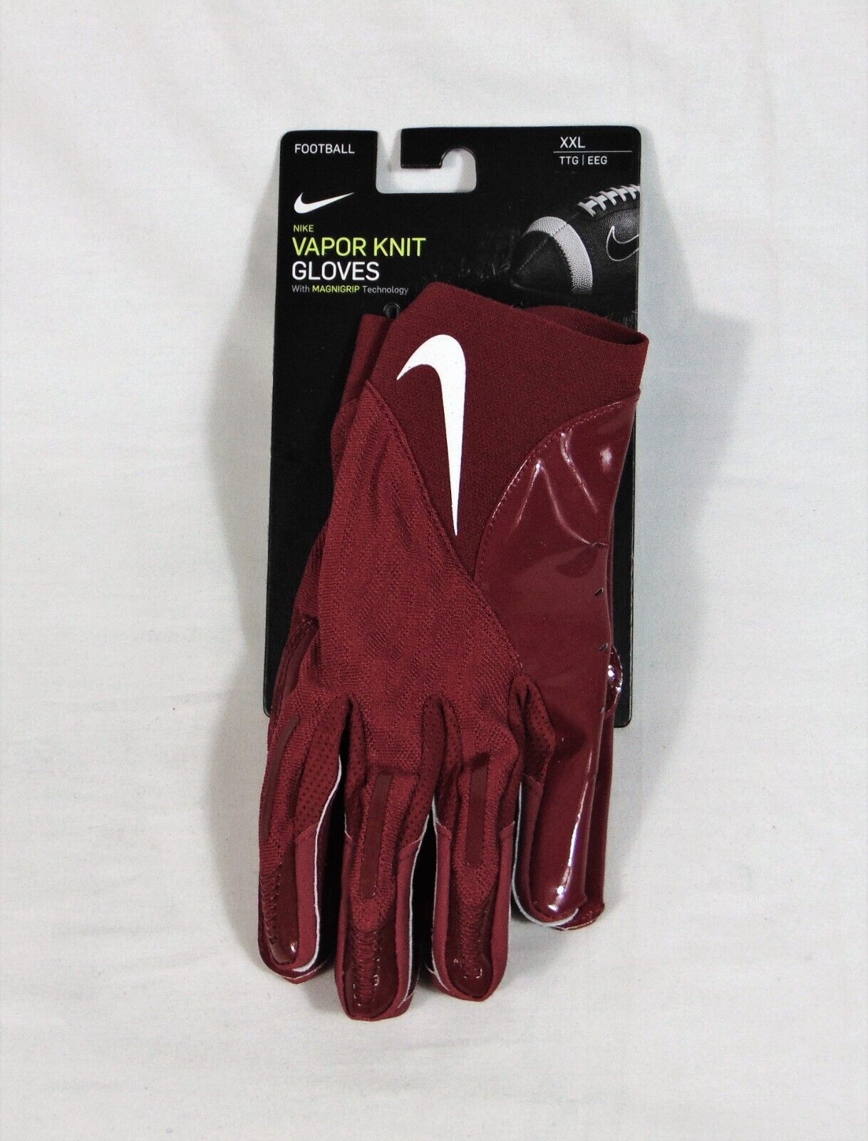 Nike Vapor Knit 4.0 Crimson White Receiver Football Gloves Nike Vapor Knit 4.0 Crimson White Receiver Football Gloves