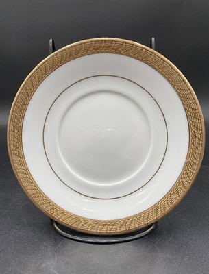 Centurion Collection 9414 Pure Gold Large, 6.3'' Saucer, White w/Gold Trim