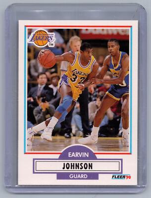 1990-91 Fleer #93 Earvin Magic Johnson Card Lakers Cards HOF Sharpe