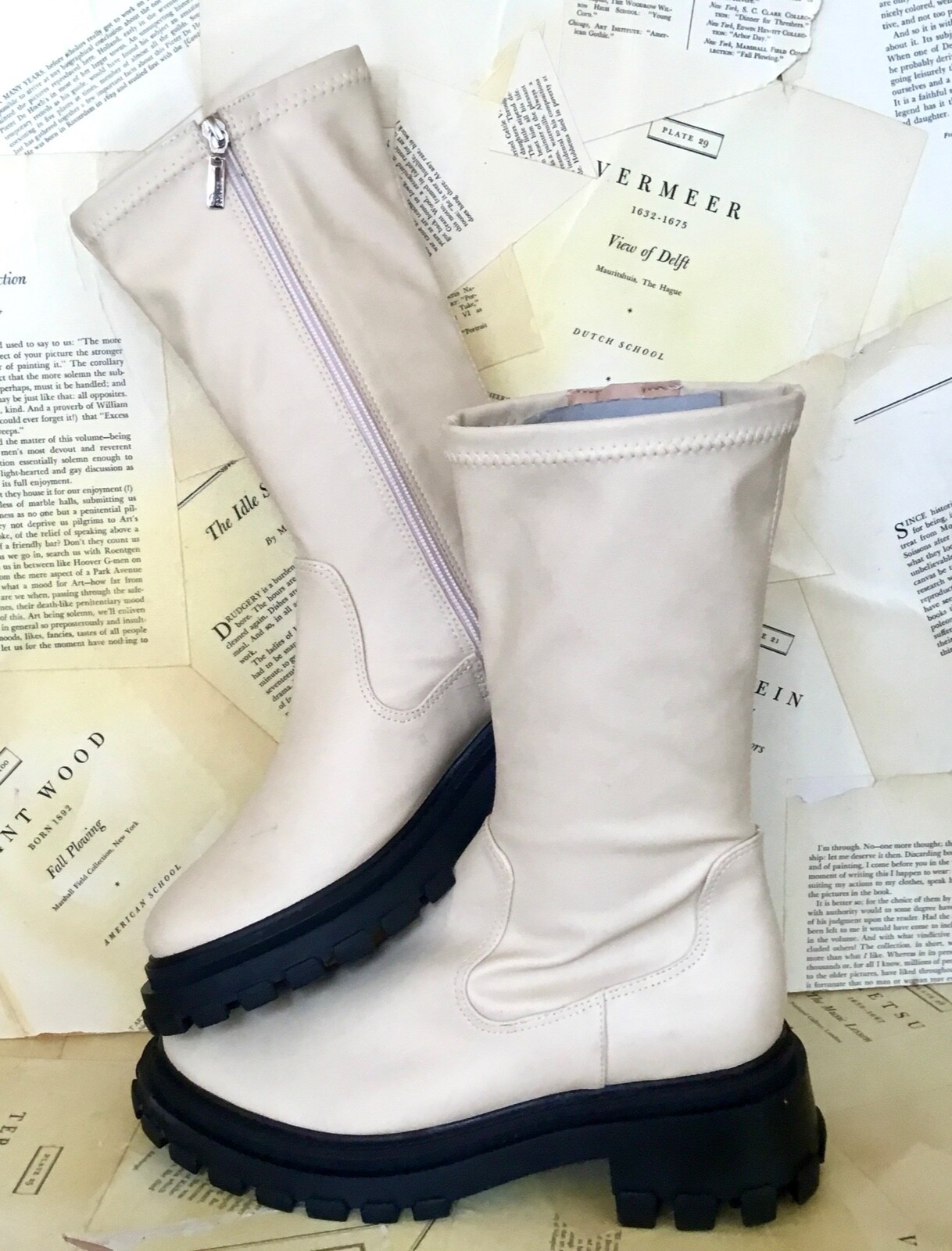 

Ботинки Free People Schutz Kendy Lug Sole из эластичной кожи кремового цвета цвета слоновой кости 10 НОВИНКА, Ivory cream, Kendy