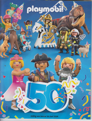 Playmobil Katalog / Prospekt 50 Jahre Playmobil Geburtstag Januar bis Juli 2024