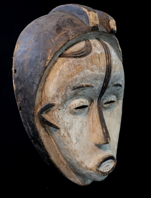 Art Africain Arts Collection Tribaux Afrique Tribal - Masque Fang Gabon - 32 Cms