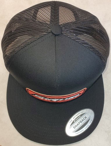 Snap-on Patch Yupoong Trucker Hat /YP Classic 6006/5 Panel Snapback Black/Black