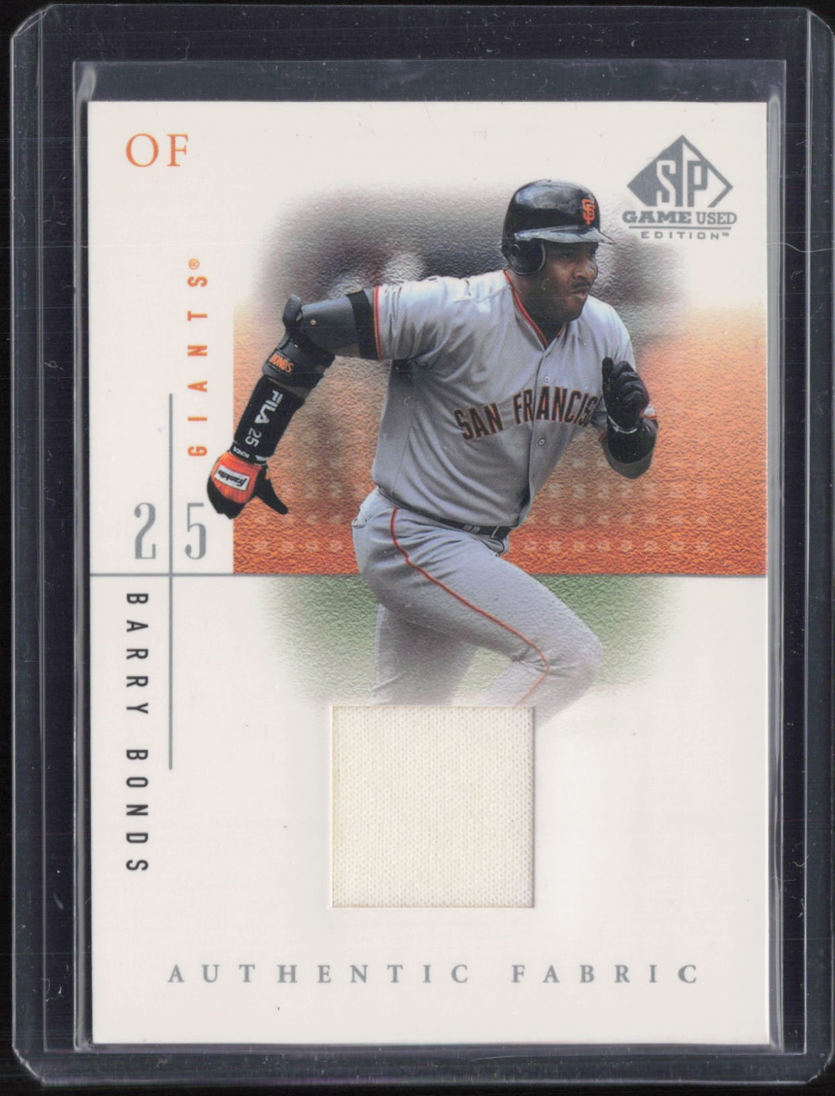 2001 Upper Deck SP Game Used Edition Barry Bonds Game Used Jersey