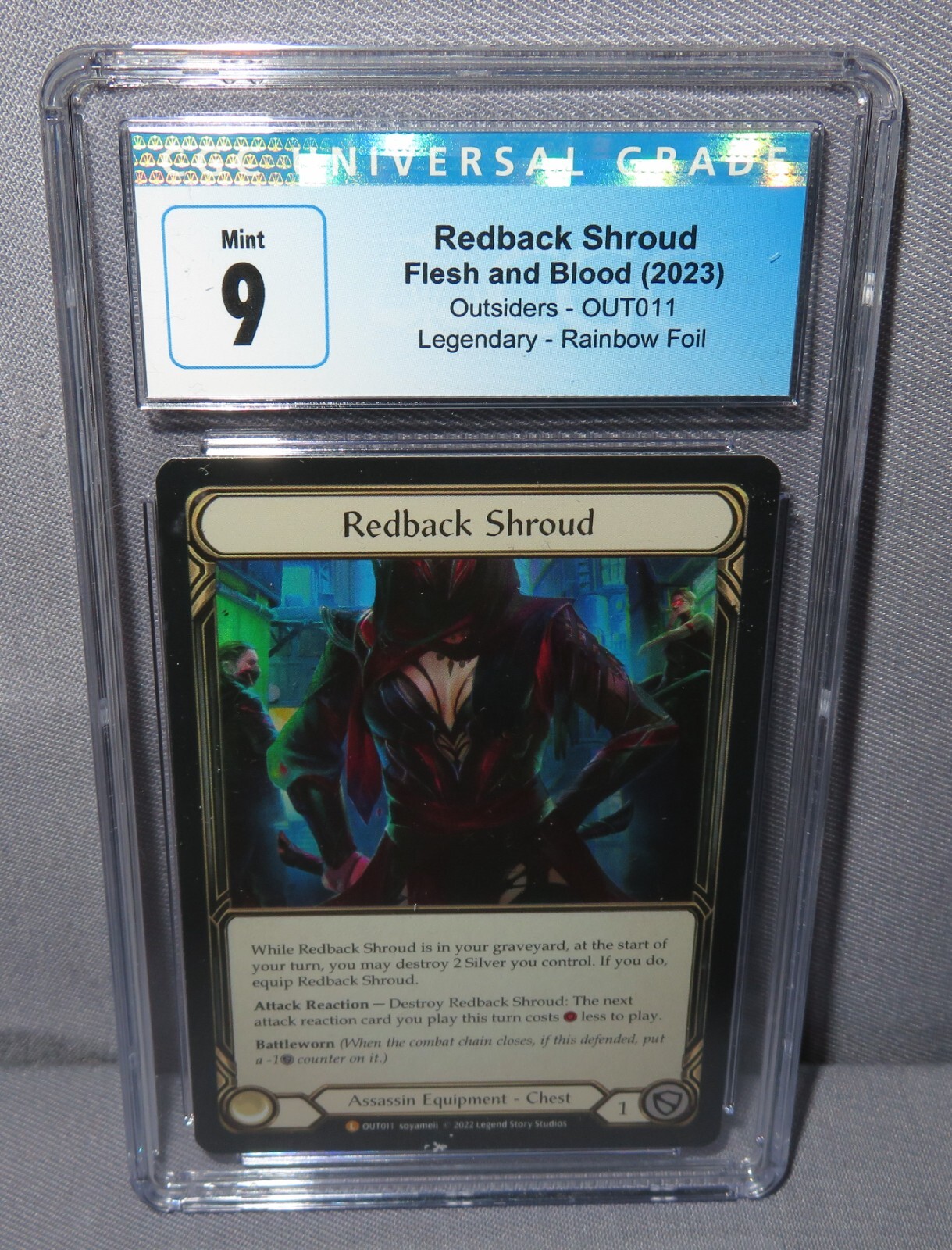 REDBACK SHROUD CGC 9 MT Flesh and Blood Legendary Rainbow