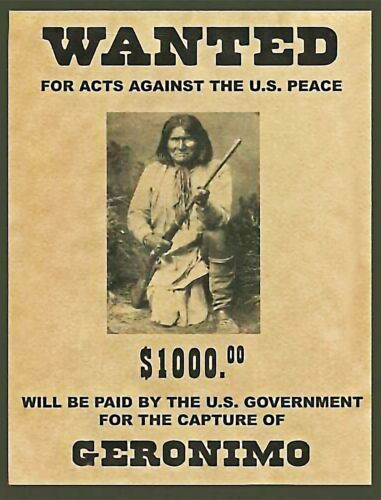 GERONIMO APACHE NATIVE AMERICAN INDIAN CHIEF WANTED POSTER 8.5X11 PHOTO PICTURE