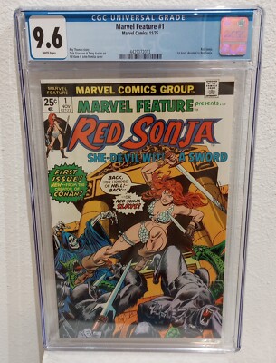 Marvel Feature #1 CGC 9.6 1st Red Sonja in Her Own Book White Pages 1975
