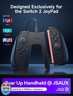 JSAUX Non-Slip Ergonomic Charging Grip for Switch 2, Magnetic Grip Controller Compatible with Switch 2 JoyPads, Play While Charging with LED Indicator and 1.5m/4.9ft Charger Cable–Black