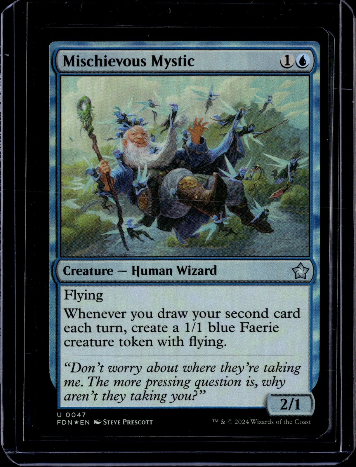 MTG 殺し　Foil Mischievous Mystic - 47 - Foil - FDN - NM - MTG Magic the