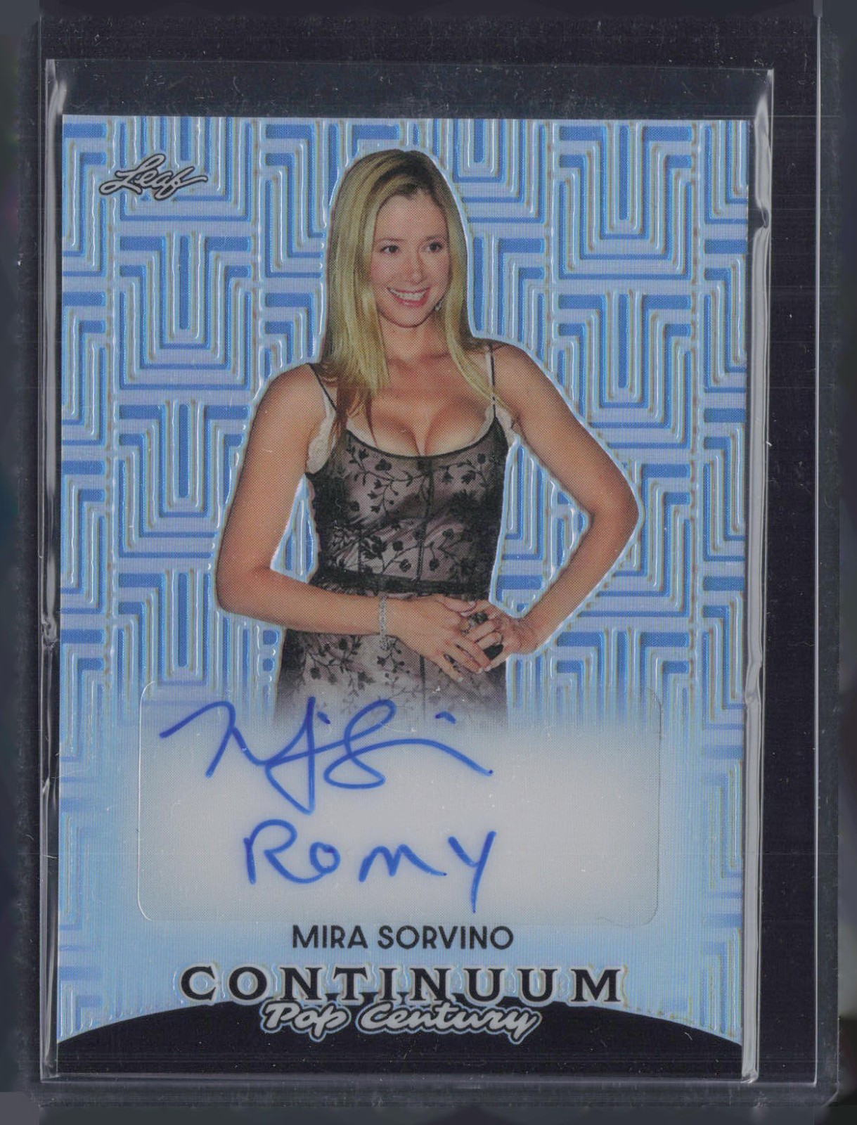 2023 Leaf Pop Century Continuum Platinum Mira Sorvino 16/25 Auto Autograph