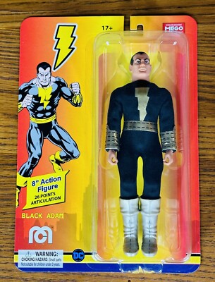 MEGO BLACK ADAM 8  Action Figure 26 Articulation Points DC Universe 63038 Topps