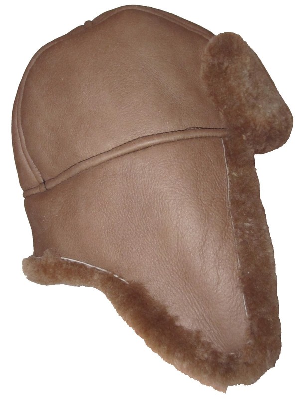 Felltrade Damen / Herren Lammfell Schaffell FliegermÃTze Chapka Schapka Bomber