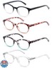 OLOMEE Blue Light Blocking Reading Glasses Women +2.75 Ladies Small Round Readers Blue Ray Circular Cheaters for Small Head/Face Black/Clear/Tortoise Shell 4 Pack