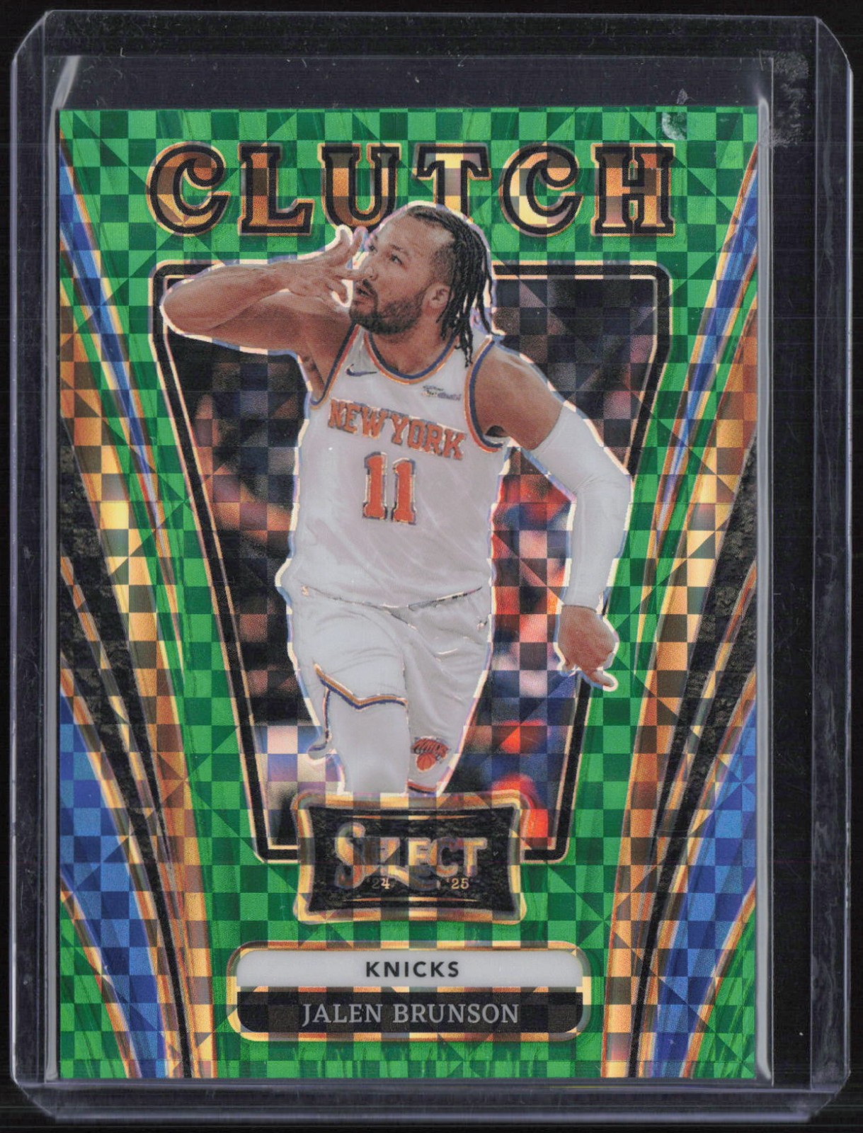 2024 Panini Select Clutch Green Power Prizm  #20 Jalen Brunson 1/5