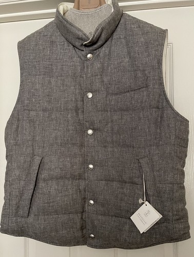 ベスト・ジレ Brunello Cucinelli Wool Blend Vest With Leather Belt Wool blend vest with leather belt BRUNELLO CUCINELLI