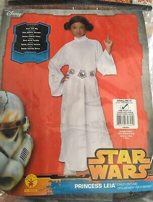 Disney Princess Leia Costume Girl's Star Wars Dress Up Halloween Size Small 4-6