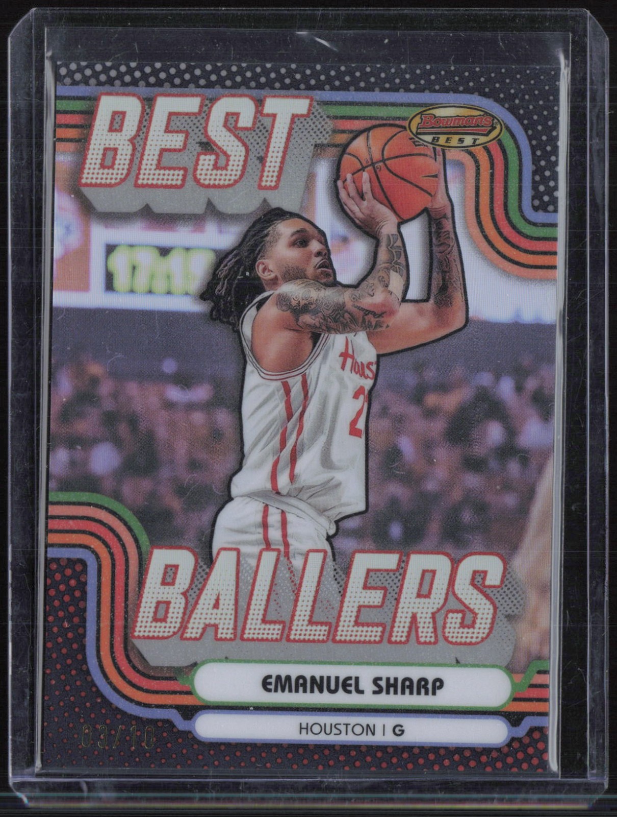 2025 Bowman's Best Best Ballers Black Refractor Emanuel Sharp 3/10