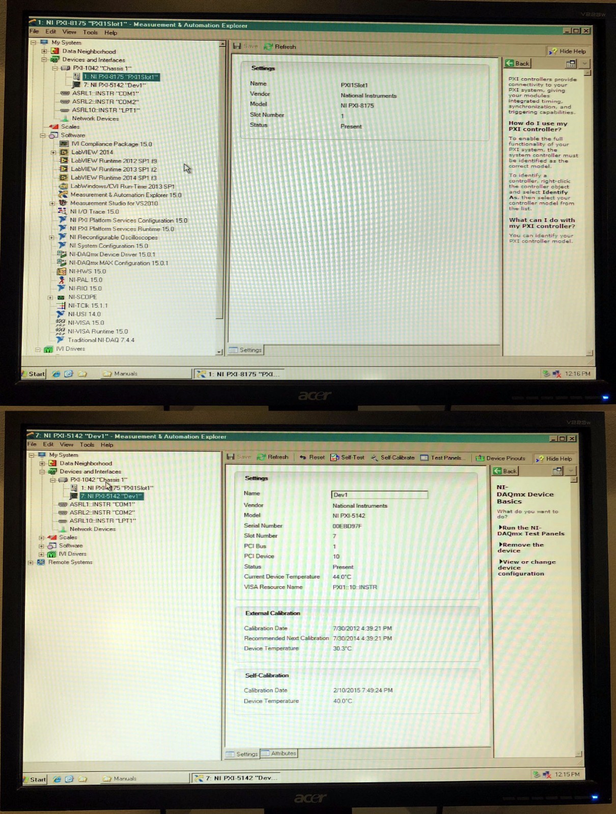 NI PXI-1042 with PXI-8175 PXI-5142 100MS/s OSP Digitizer & LabVIEW