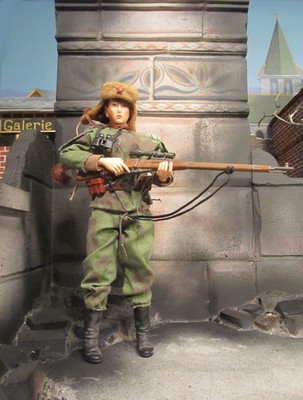 1/6th Scale WWII Diorama Set Destroyed Building #3