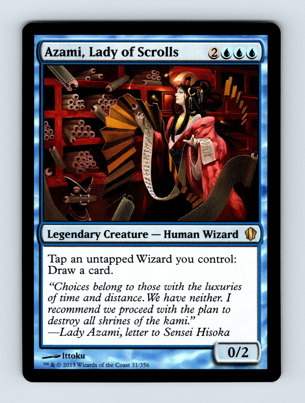 エリック　MTG Azami, Lady of Scrolls - LP - Commander 2013 - English