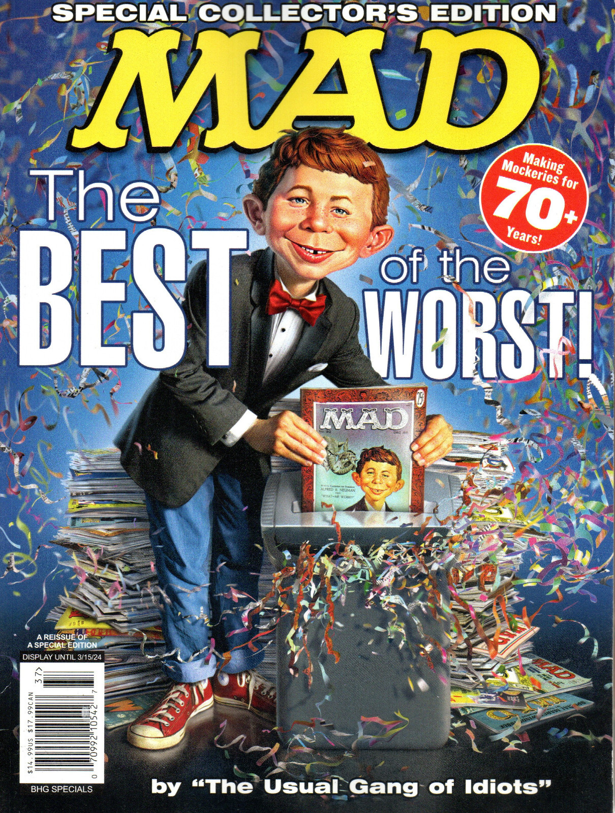 【額縁付き】mad magazine ⑨ A2ポスター MAD MAGAZINE #44 AUG 2025 MAD OF STEAL! SUPERMAN ISSUE