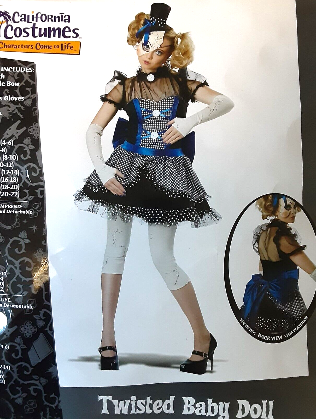 California Costumes Twisted Baby Doll Women's Size XL (12-14)