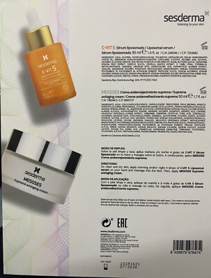 PACK SESDERMA  C-Vit 5  Serum Glowing Complex 1.0 fl.oz + MESOSES CREAM 1.7fl.oz