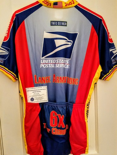Rare Lance Armstrong 6X Tour De France Autograph Jersey 93/100 Limited Edition