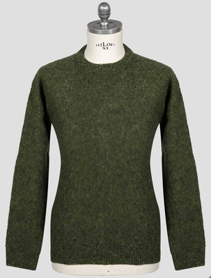 Fioroni Green Virgin Wool Sweater Crewneck FI494 Man