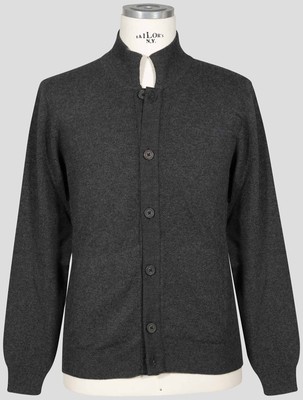 Fioroni Gray Wool Silk Cashmere Sweater Cardigan FI684 Man