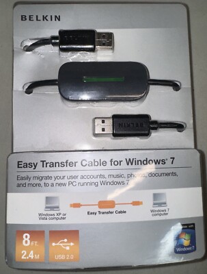 MicraDigital Easy Transfer Cable - Windows 7, 8 & Vista - USB to USB 2.0 New