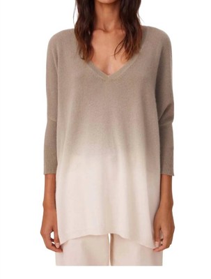 Pre-owned Kujten Minie Dye Sweater In Marled Khaki - Size One Size In Green