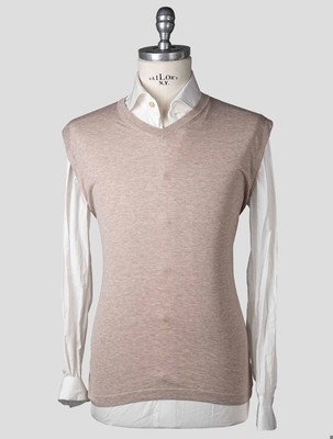 Fioroni Beige Cotton Gilet FI214 Man