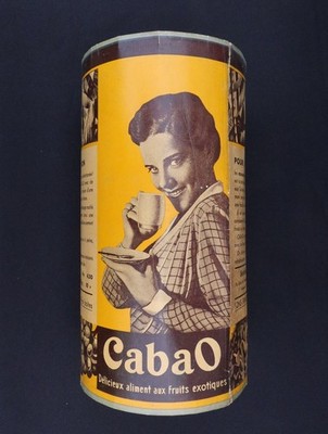 Boite PLV publicitaire carton boisson CABAO Sanka cacao no Banania 32cm